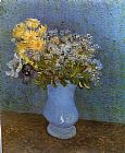 Vase with Lilacs Daisies and Anemomes by Vincent van Gogh